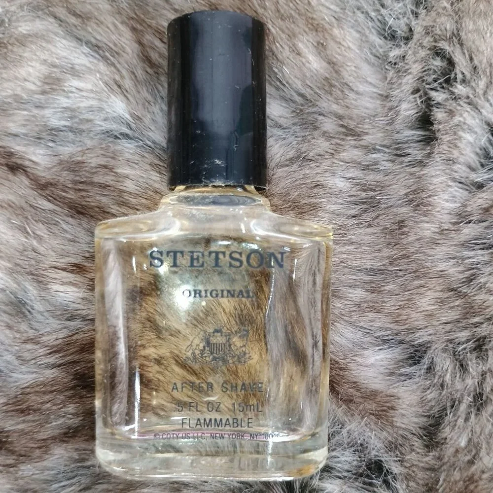 Stetson Original After Shave Splash Half full 5 Fl Oz Glass Bottle Vintage Mens